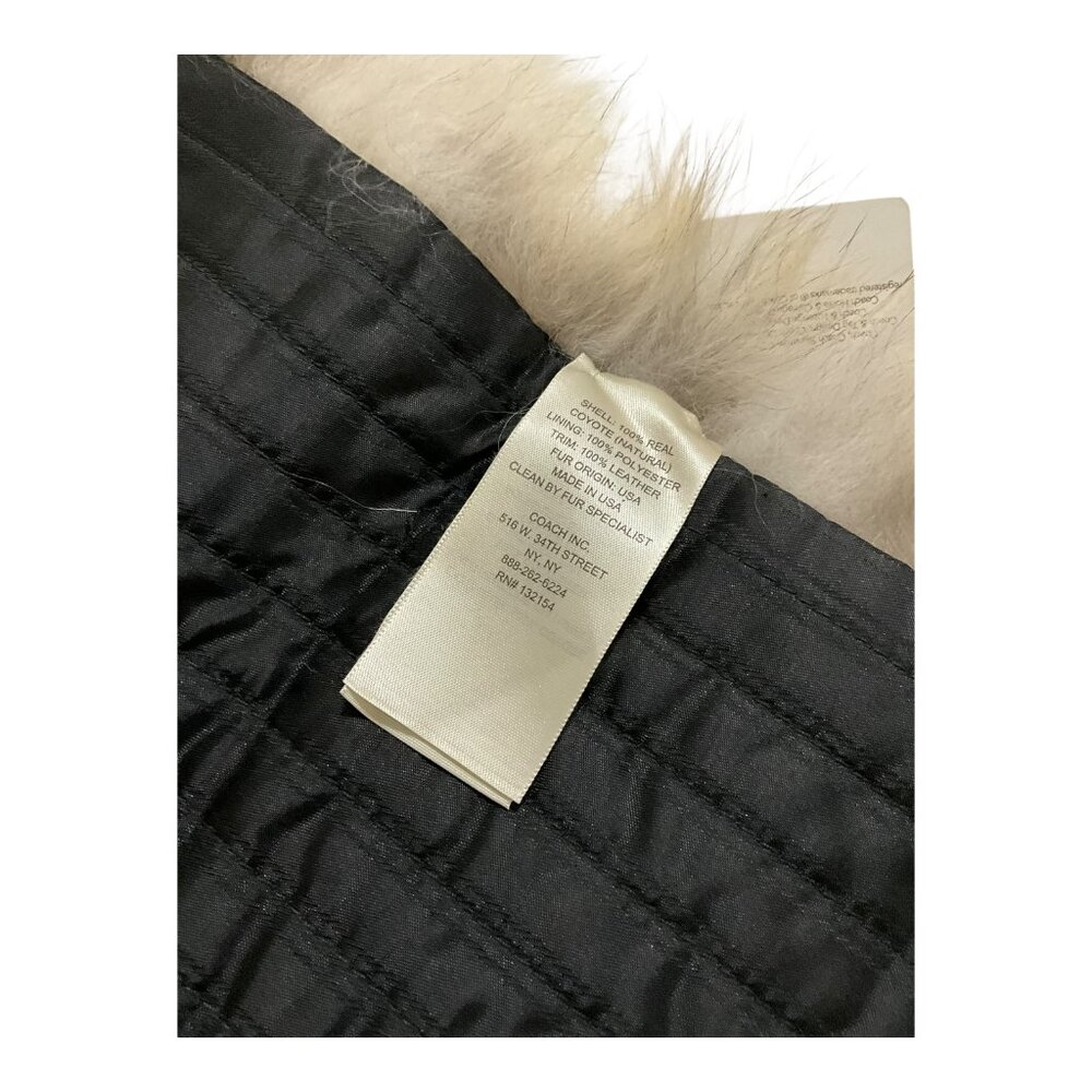 Coach Brown Faux Fur Scarf Wrap - Picture 6 of 7